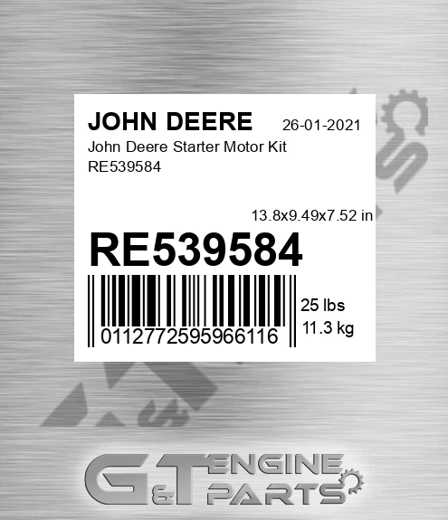 RE539584 Starter Motor Kit