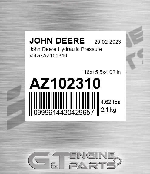 AZ102310 Hydraulic Pressure Valve