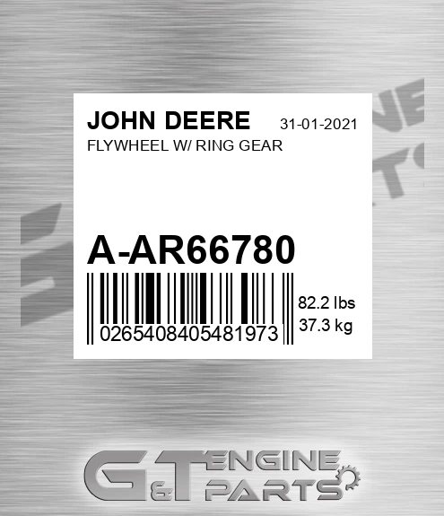 A-AR66780 FLYWHEEL W/ RING GEAR