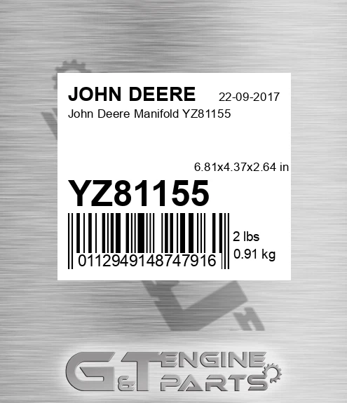 YZ81155 John Deere Manifold YZ81155