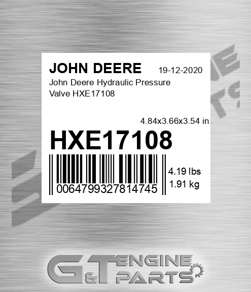 HXE17108 Hydraulic Pressure Valve