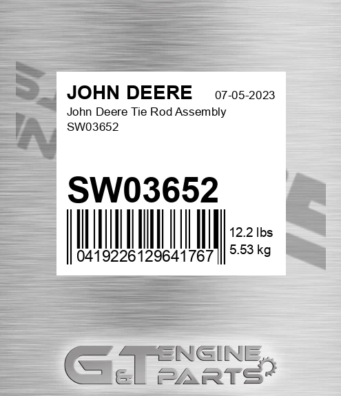 SW03652 John Deere Tie Rod Assembly SW03652