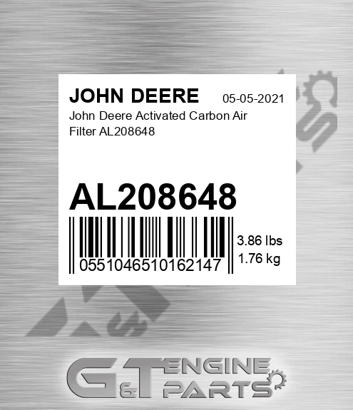 AL208648 John Deere Activated Carbon Air Filter AL208648