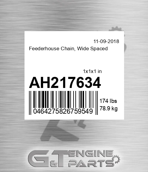 AH217634 Feederhouse Chain, Wide Spaced