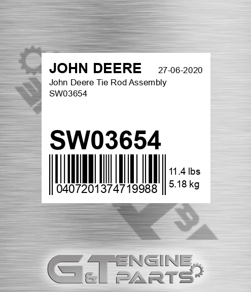 SW03654 John Deere Tie Rod Assembly SW03654