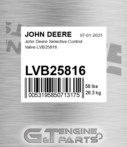 LVB25816 John Deere Selective Control Valve LVB25816
