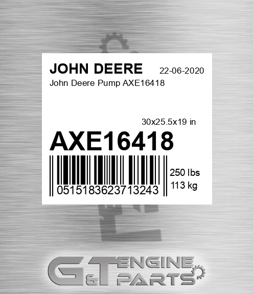 AXE16418 John Deere Pump AXE16418