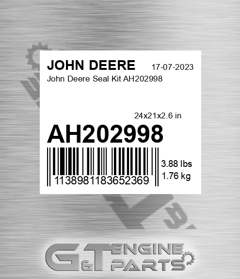 AH202998 John Deere Seal Kit AH202998