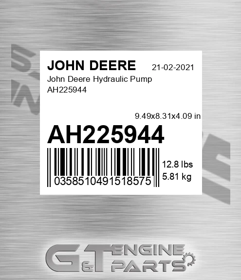 AH225944 John Deere Hydraulic Pump AH225944