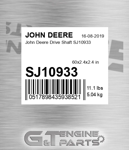 SJ10933 John Deere Drive Shaft SJ10933