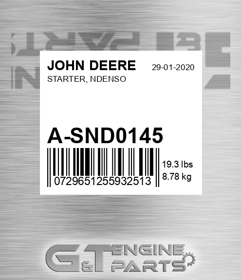 A-SND0145 STARTER, NDENSO