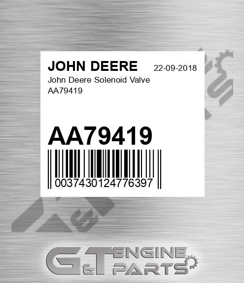 AA79419 John Deere Solenoid Valve AA79419