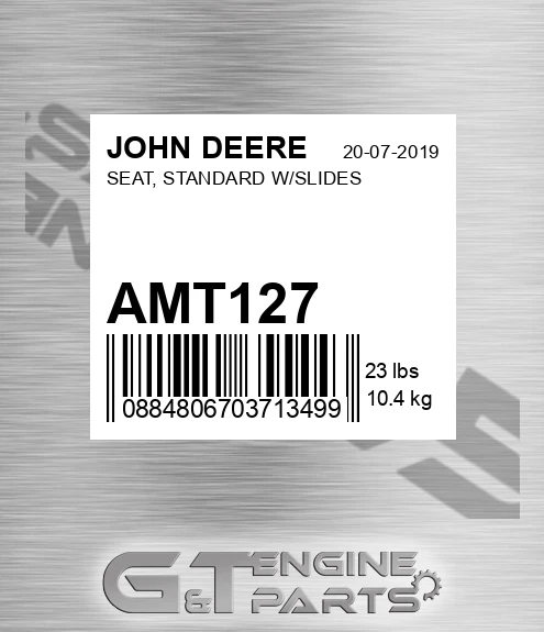 AMT127 SEAT, STANDARD W/SLIDES