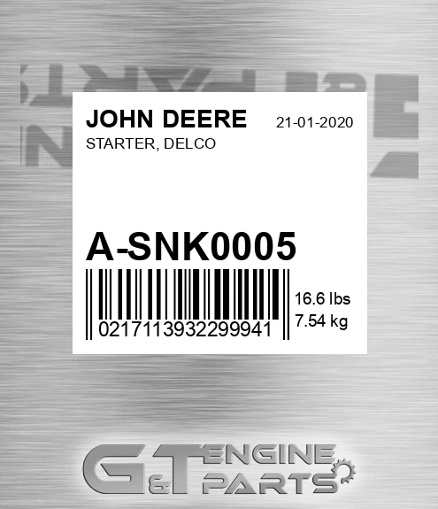 A-SNK0005 STARTER, DELCO