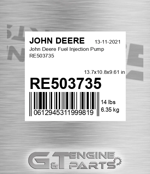 RE503735 John Deere Fuel Injection Pump RE503735