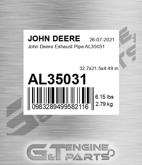 AL35031 John Deere Exhaust Pipe AL35031