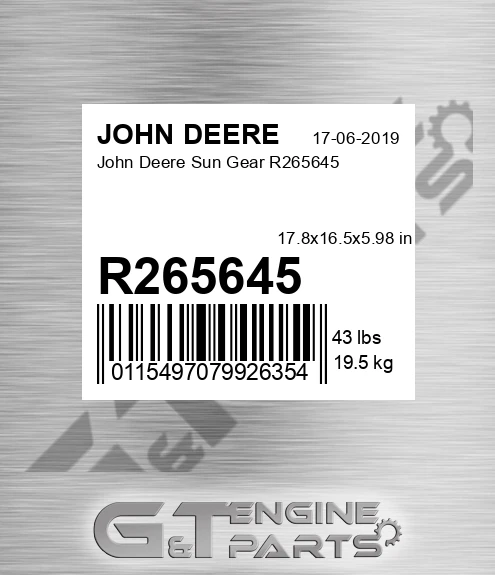 R265645 John Deere Sun Gear R265645