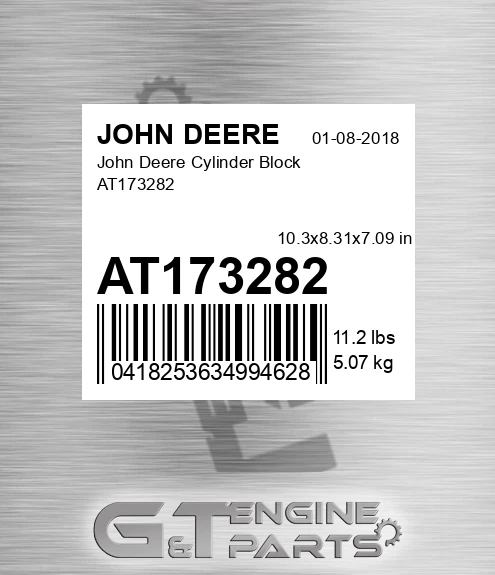 AT173282 John Deere Cylinder Block AT173282