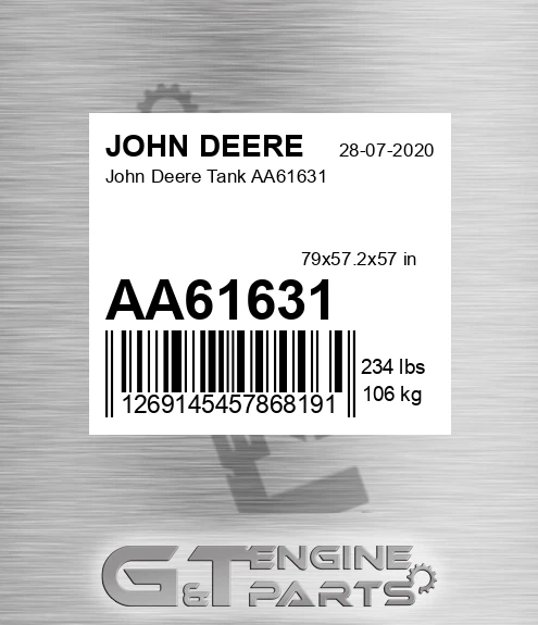 AA61631 John Deere Tank AA61631