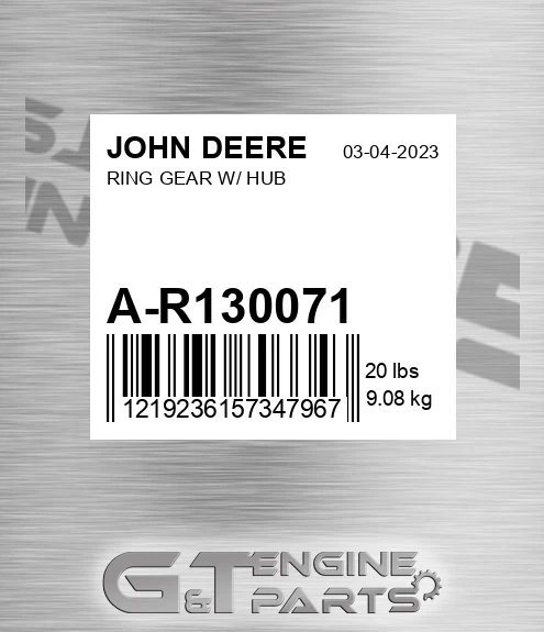 A-R130071 RING GEAR W/ HUB