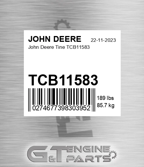 TCB11583 John Deere Tine TCB11583
