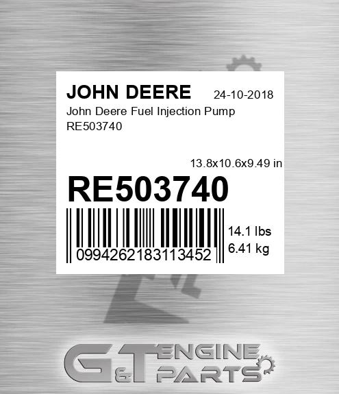 RE503740 John Deere Fuel Injection Pump RE503740