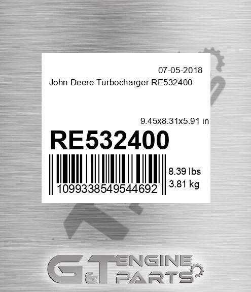 RE532400 Turbocharger