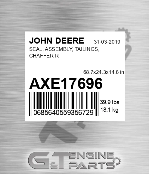 AXE17696 SEAL, ASSEMBLY, TAILINGS, CHAFFER R