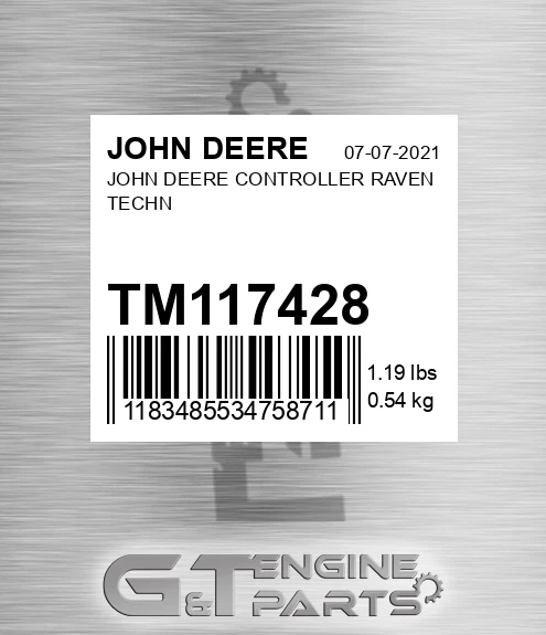 TM117428 JOHN DEERE CONTROLLER RAVEN TECHN