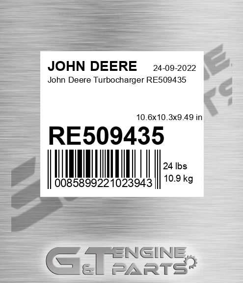 RE509435 John Deere Turbocharger RE509435