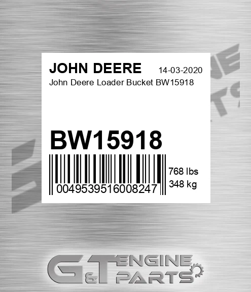 BW15918 John Deere Loader Bucket BW15918