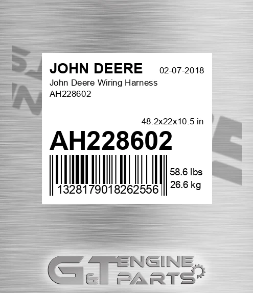 AH228602 John Deere Wiring Harness AH228602
