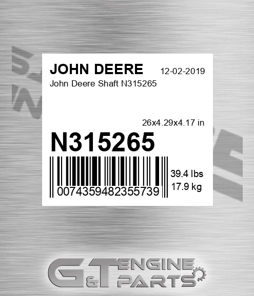 N315265 John Deere Shaft N315265
