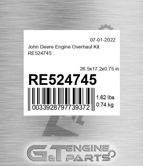 RE524745 Engine Overhaul Kit
