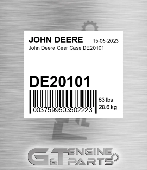 DE20101 Gear Case
