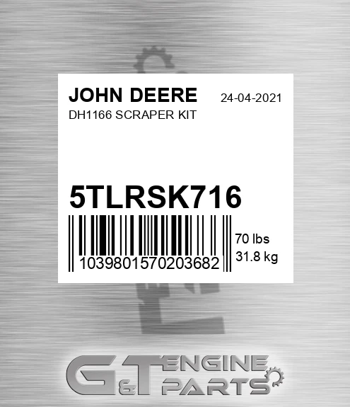 5TLRSK716 DH1166 SCRAPER KIT