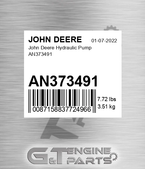 AN373491 John Deere Hydraulic Pump AN373491