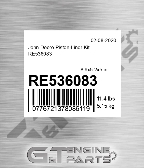RE536083 Piston-Liner Kit