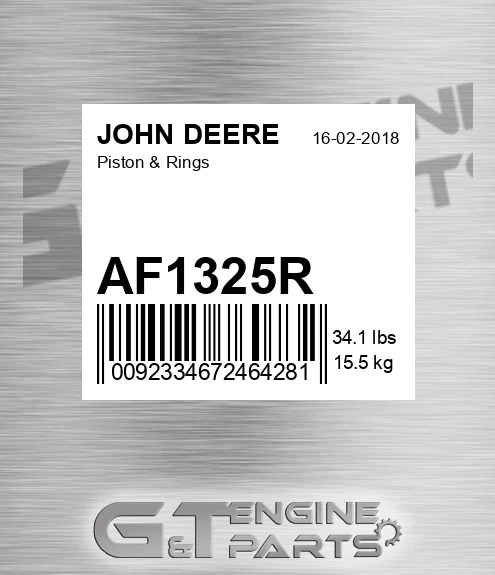 AF1325R Piston & Rings