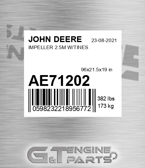 AE71202 IMPELLER 2.5M W/TINES
