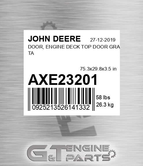 AXE23201 DOOR, ENGINE DECK TOP DOOR GRAIN TA