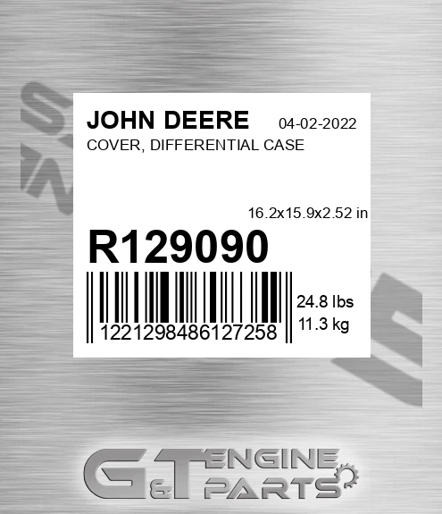 R129090 COVER, DIFFERENTIAL CASE