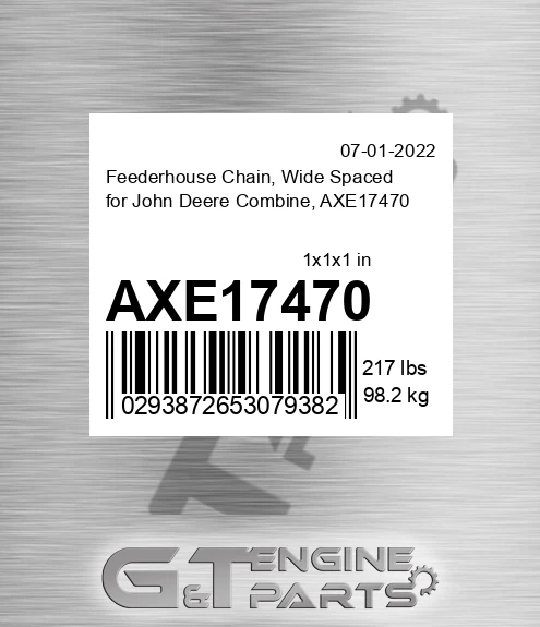 AXE17470 Feederhouse Chain, Wide Spaced for Combine,
