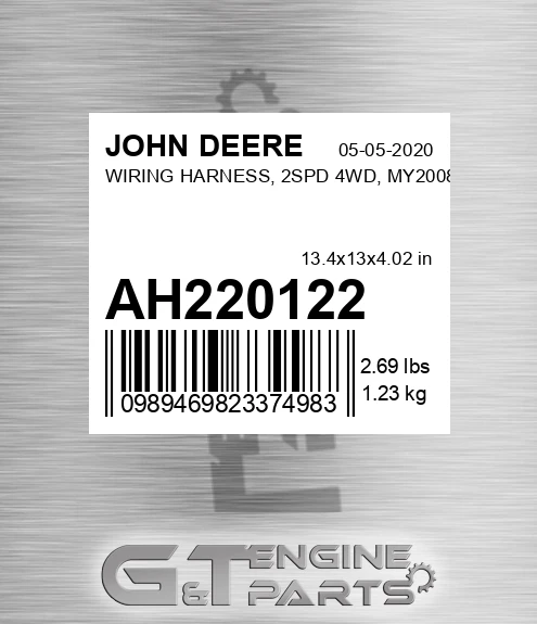 AH220122 WIRING HARNESS, 2SPD 4WD, MY2008
