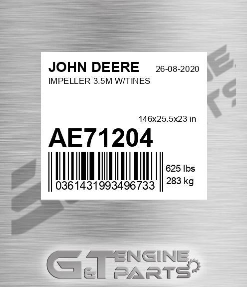 AE71204 IMPELLER 3.5M W/TINES