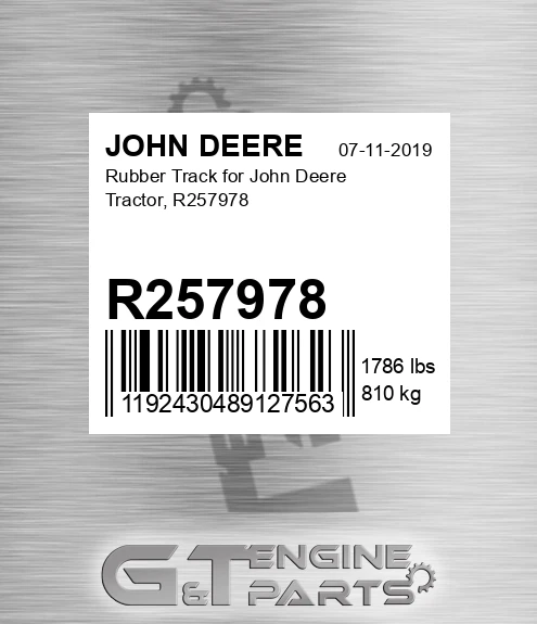 R257978 John Deere Rubber Track Belt R257978