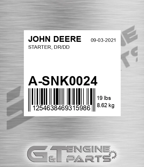 A-SNK0024 STARTER, DR/DD