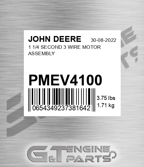 PMEV4100 1 1/4 SECOND 3 WIRE MOTOR ASSEMBLY