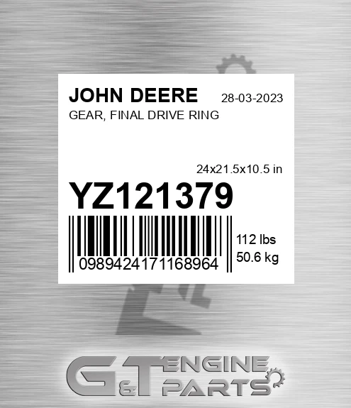 YZ121379 GEAR, FINAL DRIVE RING