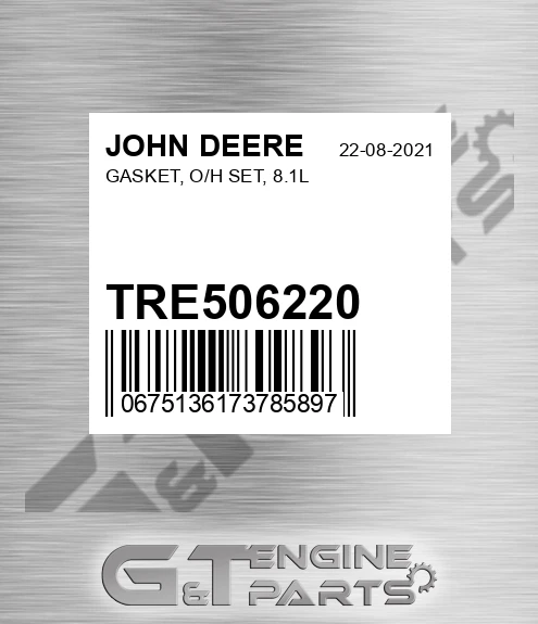 TRE506220 GASKET, O/H SET, 8.1L